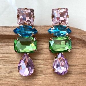 ✨Zara Laurino Crystal Color Drop Earrings